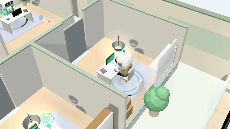 Der Raum des Einkaufs-Agenten im 3D-Büro